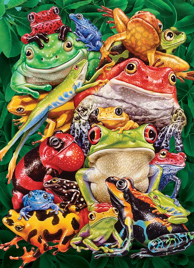 Colorful Frogs - Customized AB Drill Diamond Painting gbfke
