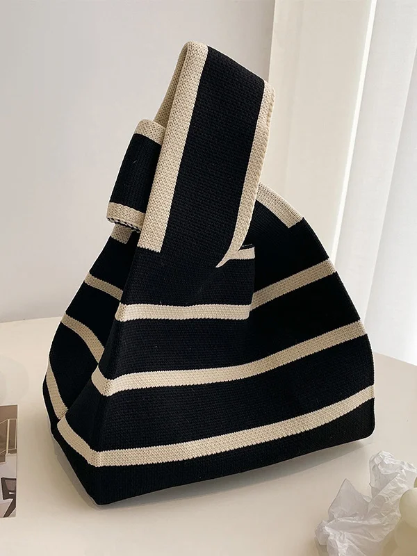 Urban Contrast Color Striped Bags Accessories Handbags
