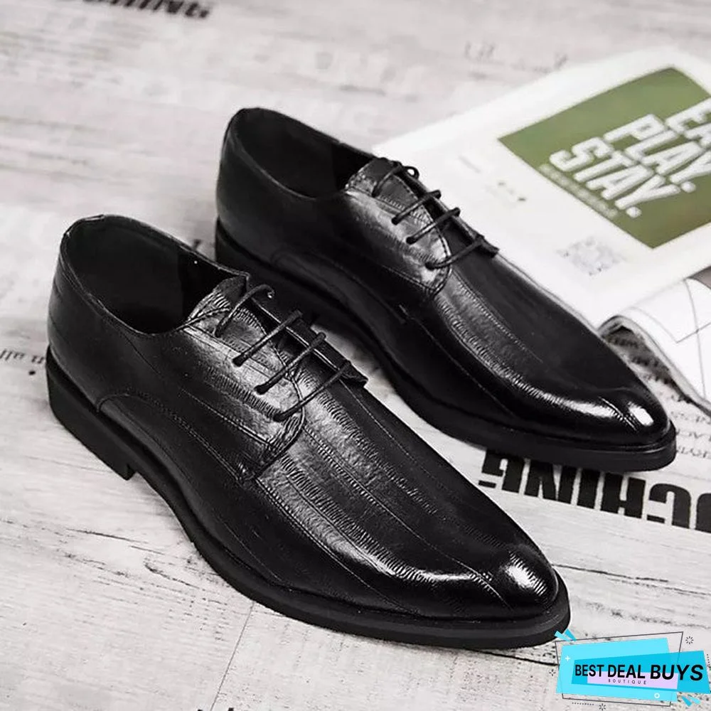 Men's Fall Casual Daily Oxfords Pu Non-Slipping Black / Brown