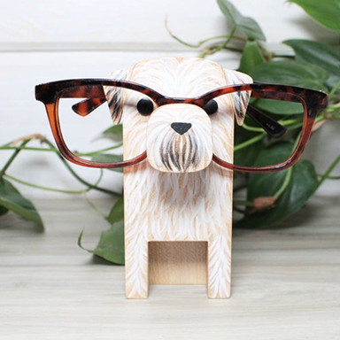 Angus-Handmade Wheaten Terrier Dog Eyeglasses Stand