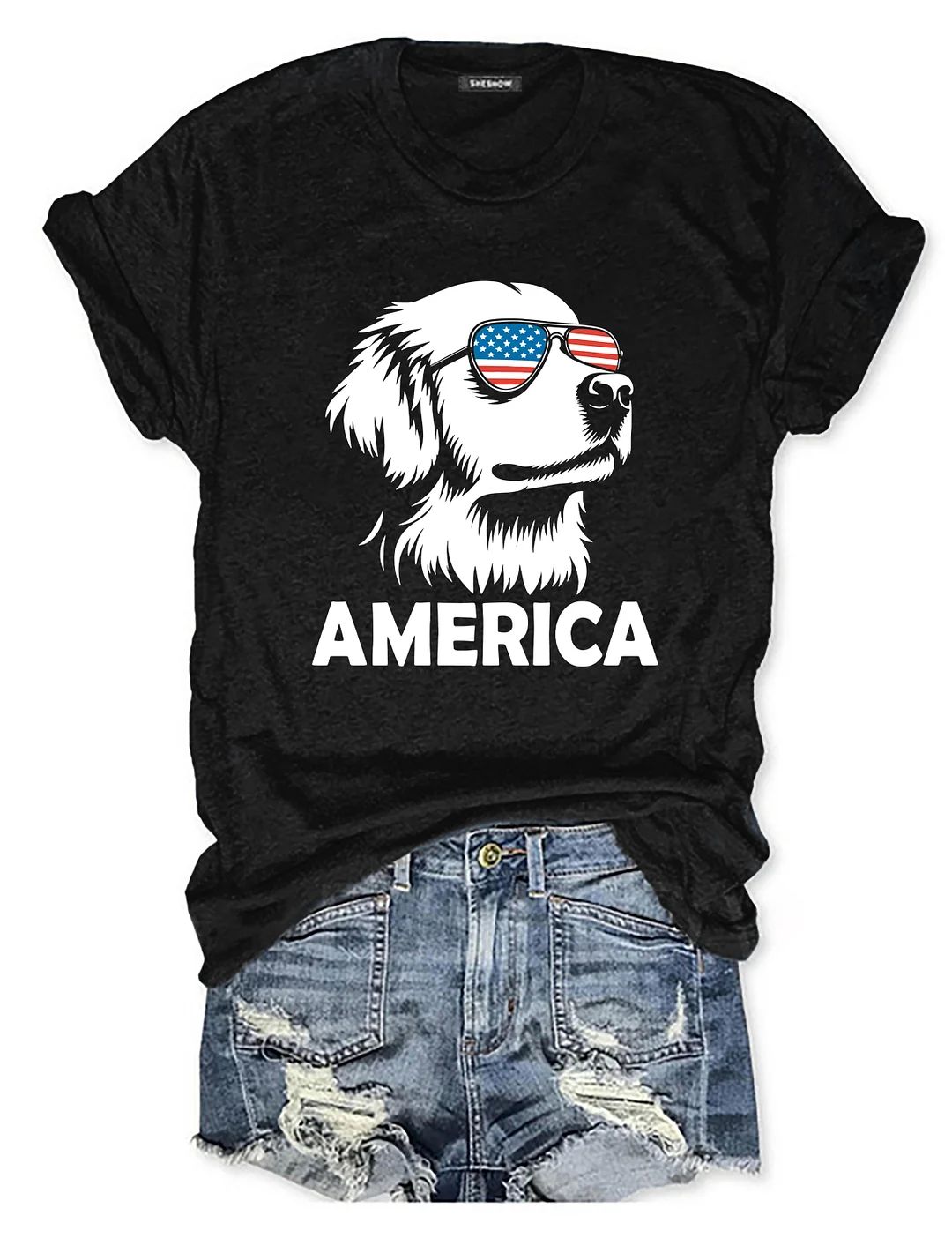Golden Retriever America 4th Of July T-shirt