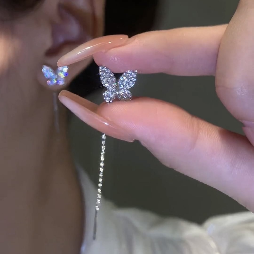Shiny Diamond Butterfly Earrings（BUY 2 FREE SHIPPING）