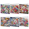 6Pcs fleurs (avec enveloppe)-carte de voeux bricolage
