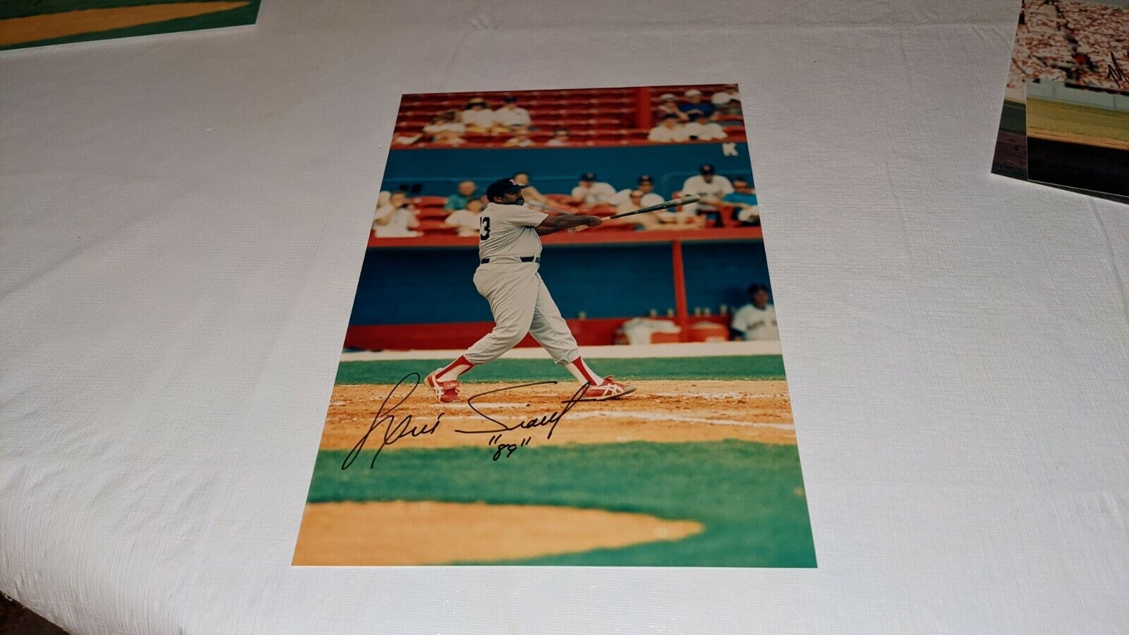 Luis Tiant Boston Red Sox Signed 8x12 Fantasy Camp Photo Poster painting W/Our COA READ