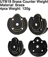 AMK 4pcs UTB18 Brass Axle Housing Covers Counter Weight for Axial RC Crawler 1/18 UTB18 Capra Unlimited Trail Buggy RTR Upgrade Part (Black)