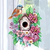 >SALE<Single Side 5D Diamond Painting Dots Pendant Wall Decor (Flower Bird Cage KJ091)