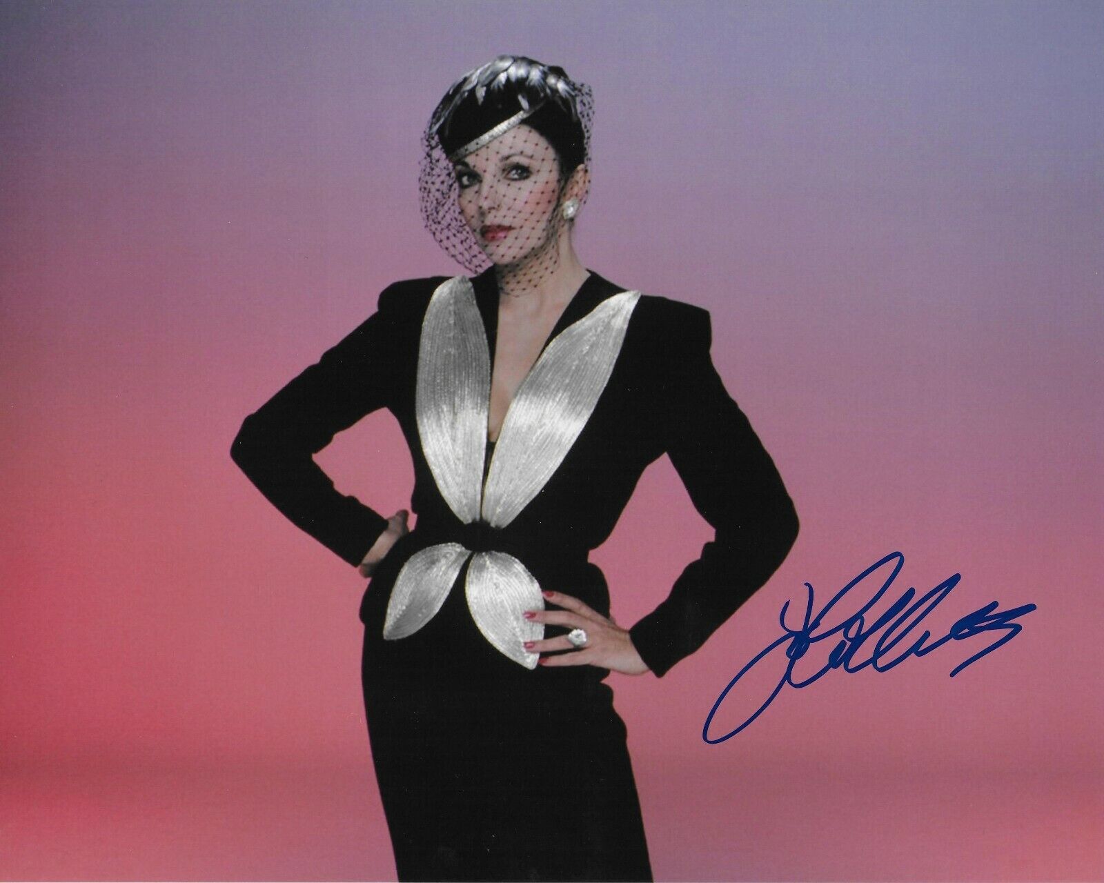 Joan Collins Dynasty Original Autographed 8X10 Photo Poster painting #2 signed @Hollywood Show