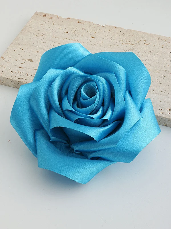 Solid Color Flower Shape Brooch Accessories