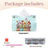Butterfly Garden DIY PULeather Diamond Painting Tissue Box for Adults Beginners Large Size Diamond Art Paper Storage Holder for Living Room Bathroom Table Decor