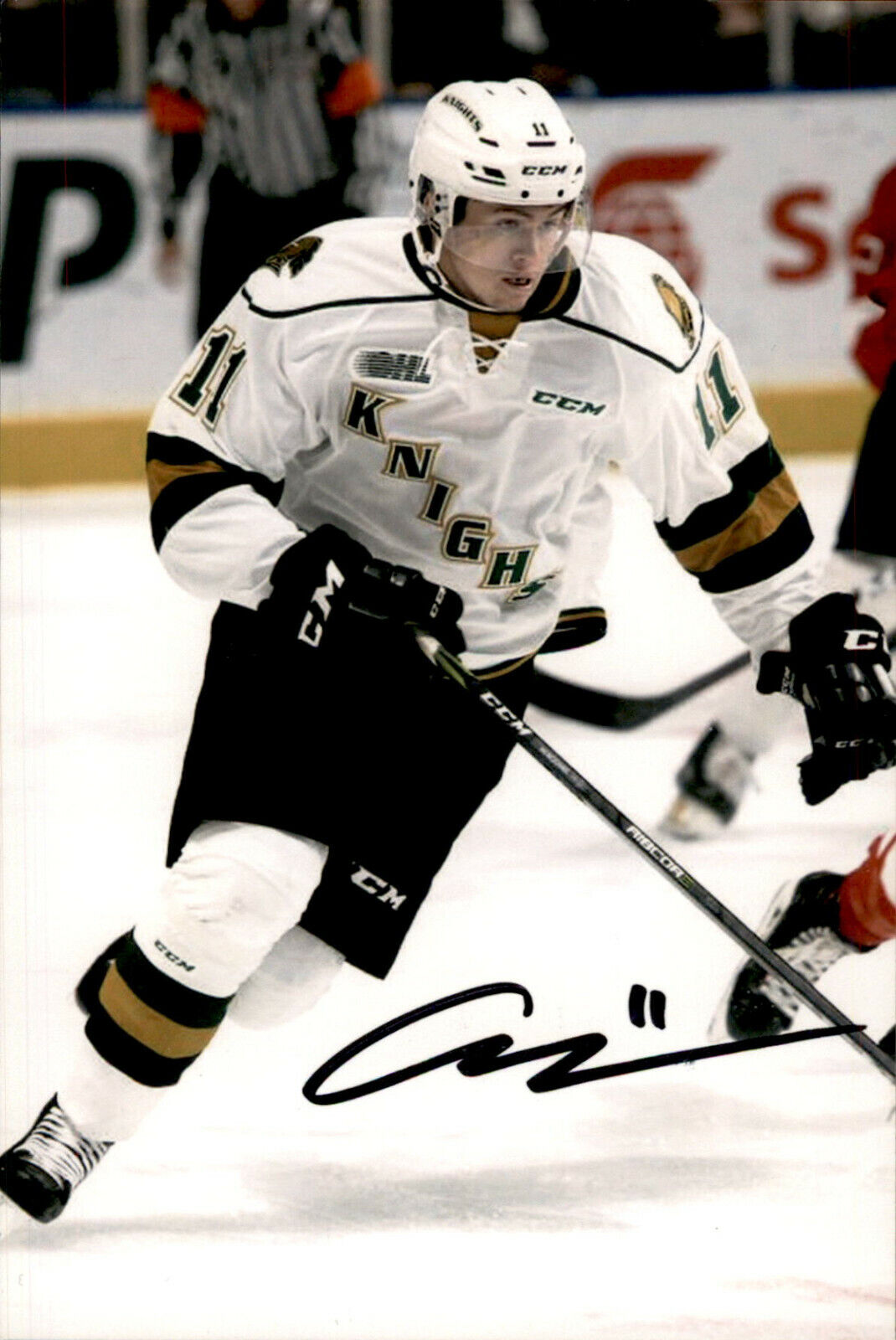 Connor McMichael SIGNED 4x6 Photo Poster painting LONDON KNIGHTS / WASHINGTON CAPITALS