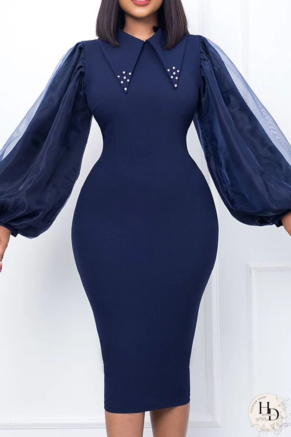 Red Casual Solid Patchwork Beading Turndown Collar One Step Skirt Dresses