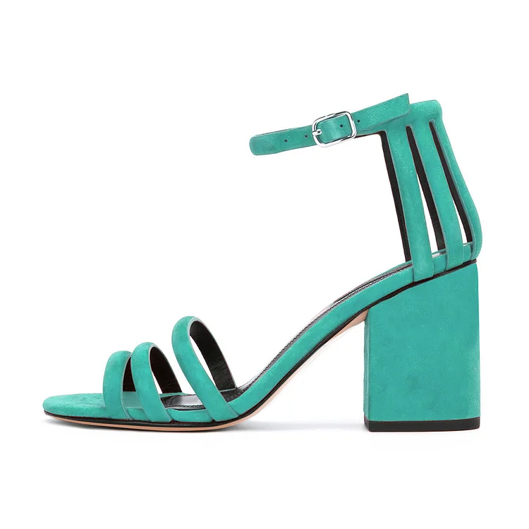 Turquoise hotsell block heels