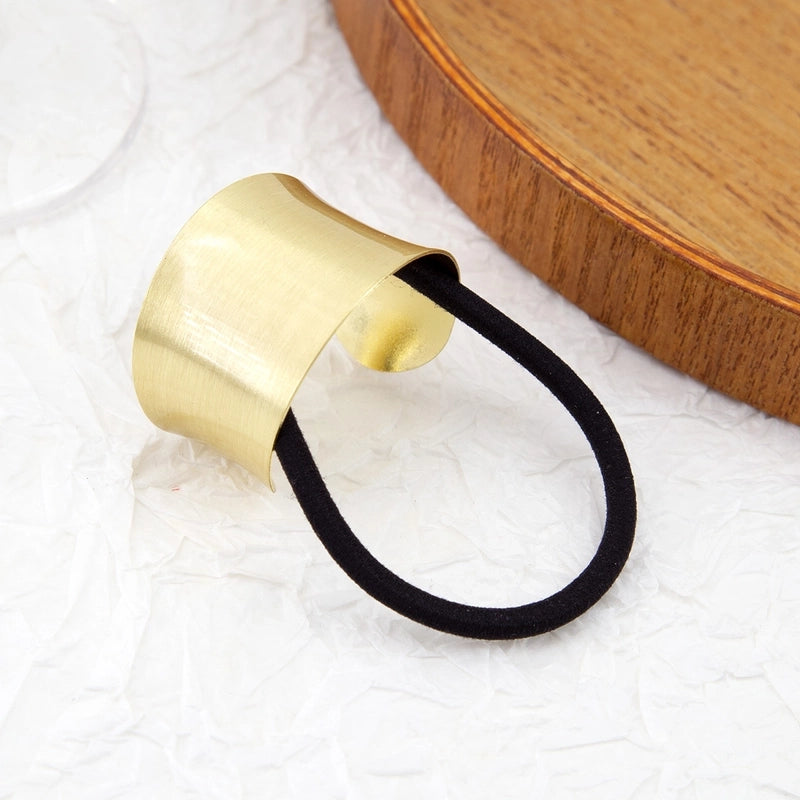 Women’s Minimalist Semicircle Rectangle Alloy Hair Tie