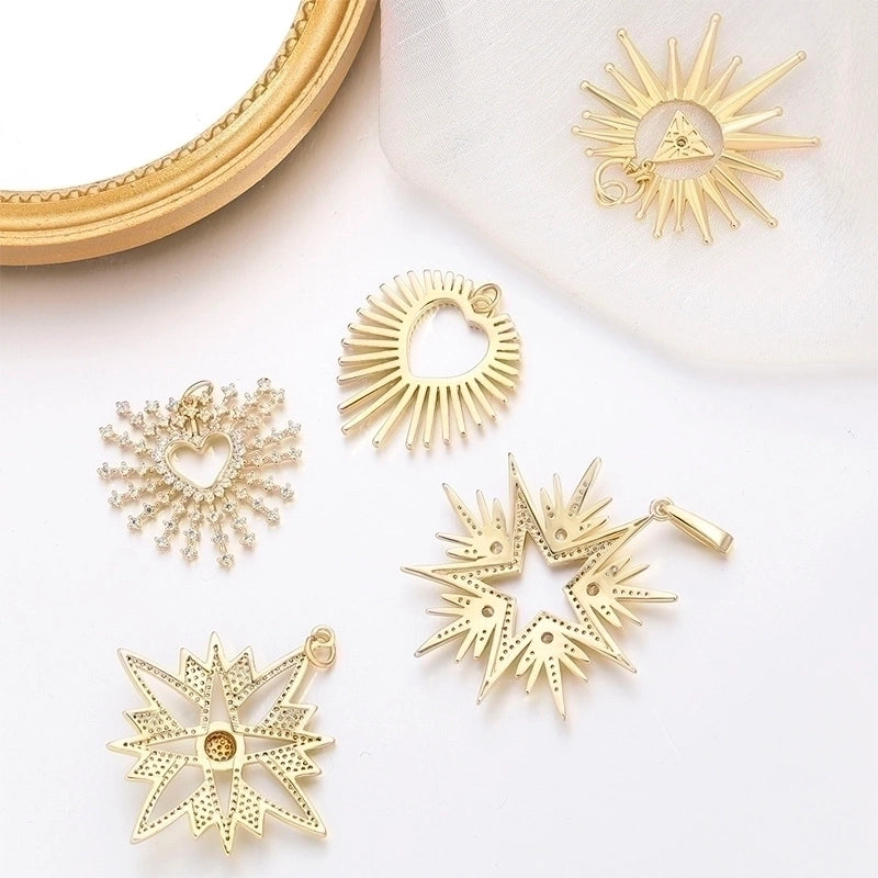 Classic Style Heart Shape Copper Plating Inlay Zircon 18k Gold Plated White Gold Plated Charms Jewelry Accessories