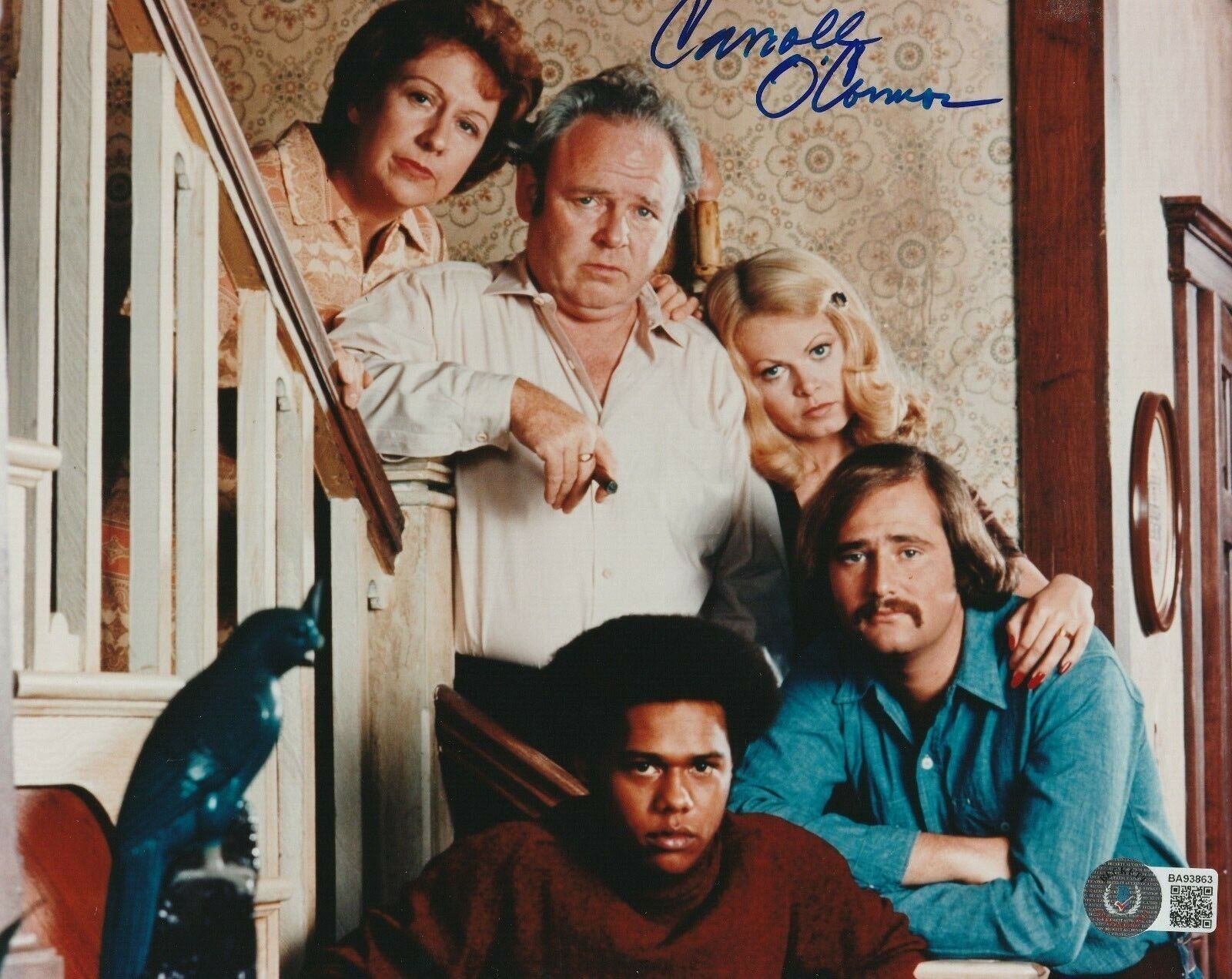 CARROLL O'CONNOR Signed ALL IN THE FAMILY 8x10 Photo Poster painting w/ Beckett COA (BAS)