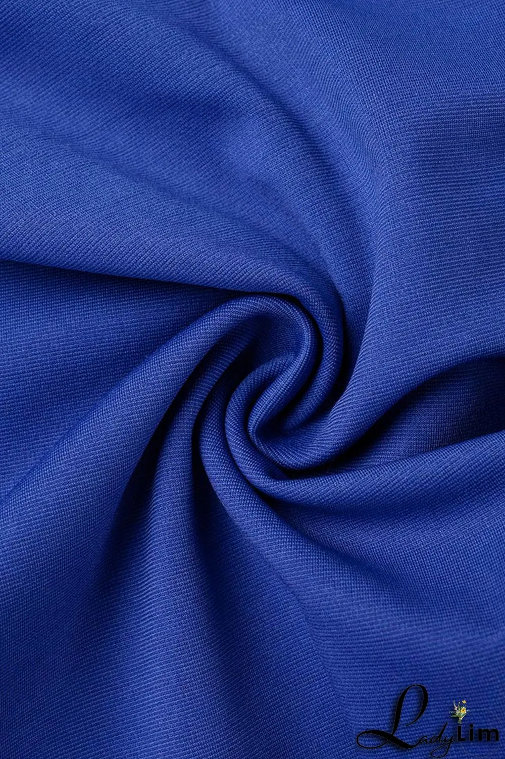 Royal Blue Casual Solid Patchwork Slit O Neck Pencil Skirt Dresses