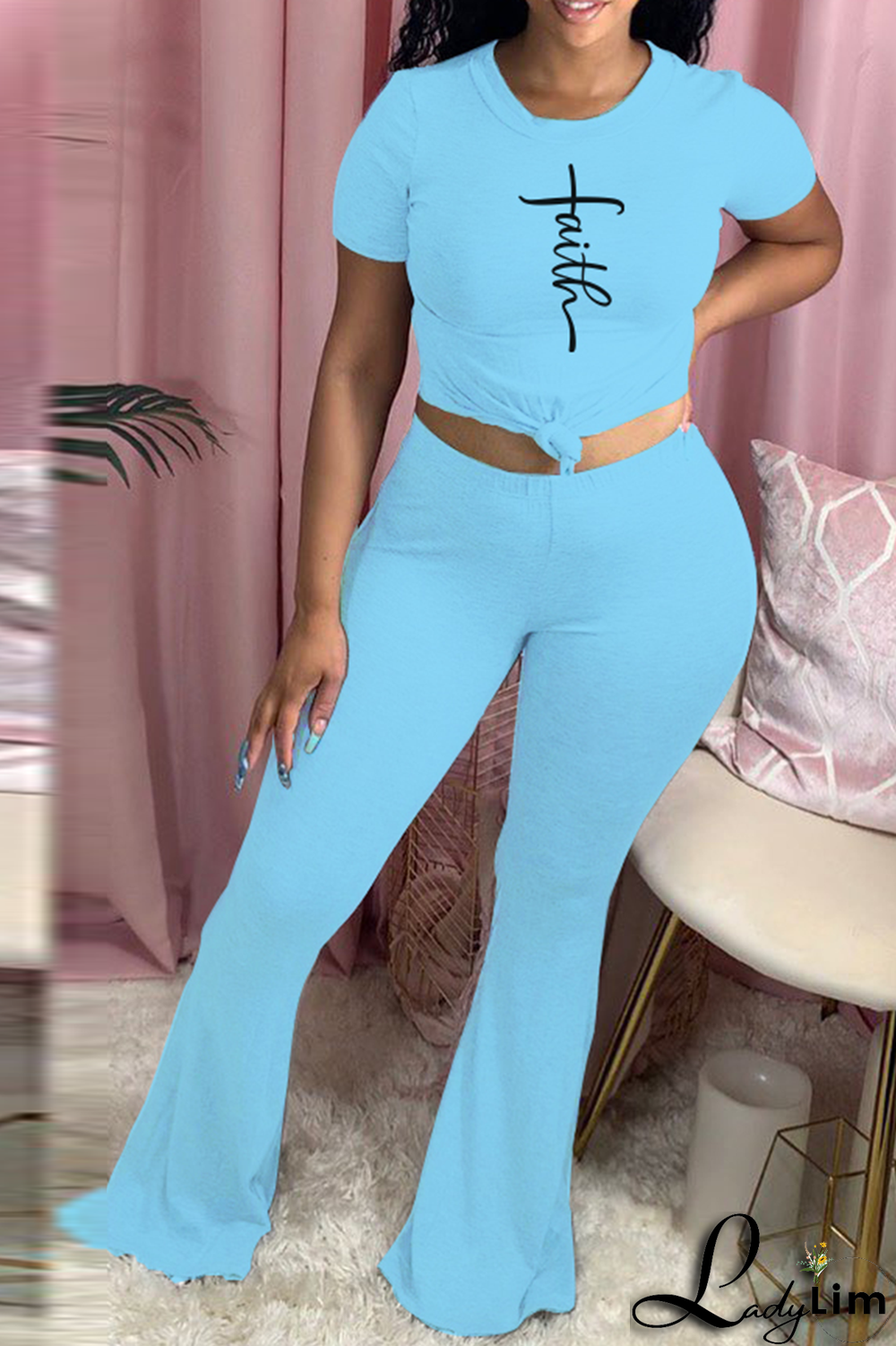 Black Casual Print Patchwork O Neck Short Sleeve Two Pieces