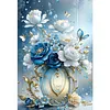 Blue Flower-11CT Stamped Cross Stitch 40*60cm tapestrymarket