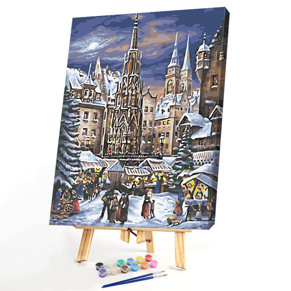 

40*50cm - Painting By Numbers - Snow Castle, 501 Original