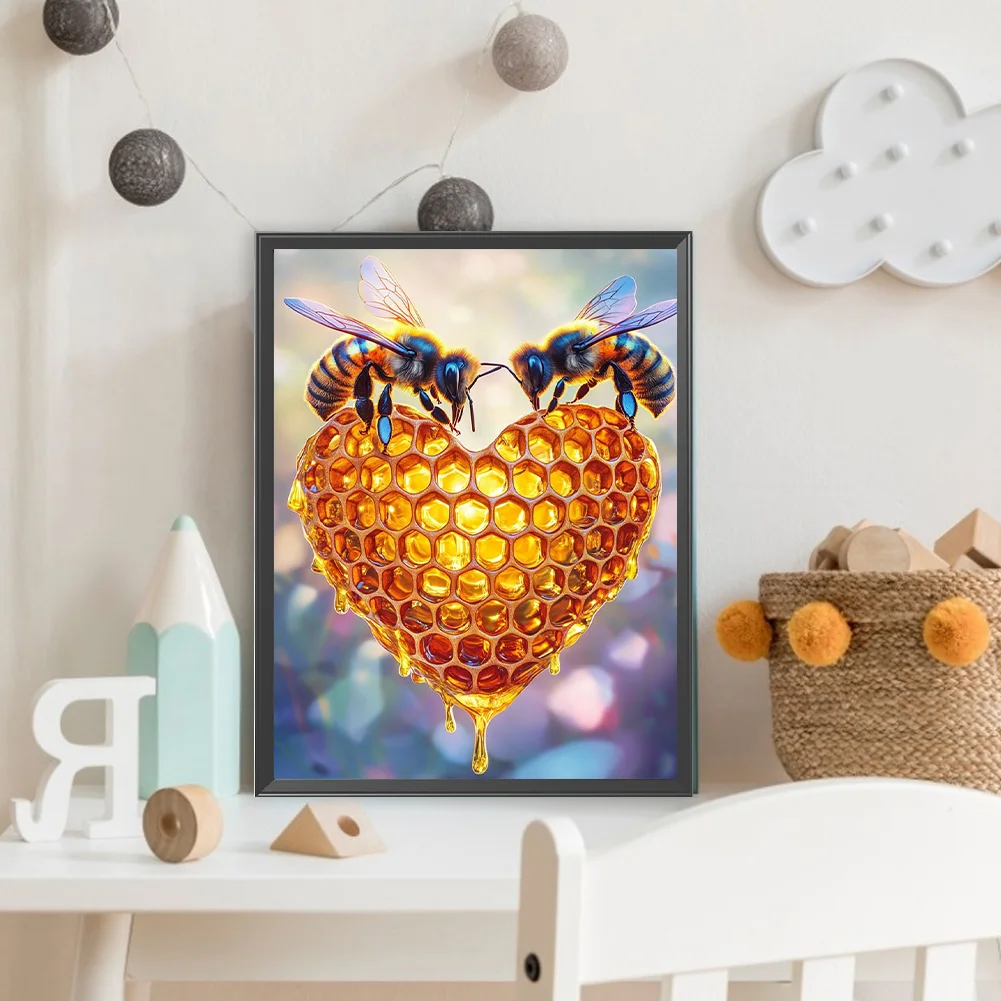 Diamond Painting - Full Round Drill - Flower Bee(Canvas|30*40cm)