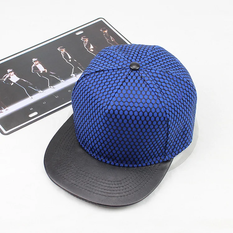 Men Women Honeycomb Mesh Punk Hip Hop Street Dance Adjustable Sun Hat Sport Sunshade Sunscreen Leather Brim Baseball Cap W72