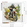 Gar&ccedil;on On De Moto-Compl&egrave;te Rond Diamant Peinture-40X40CM