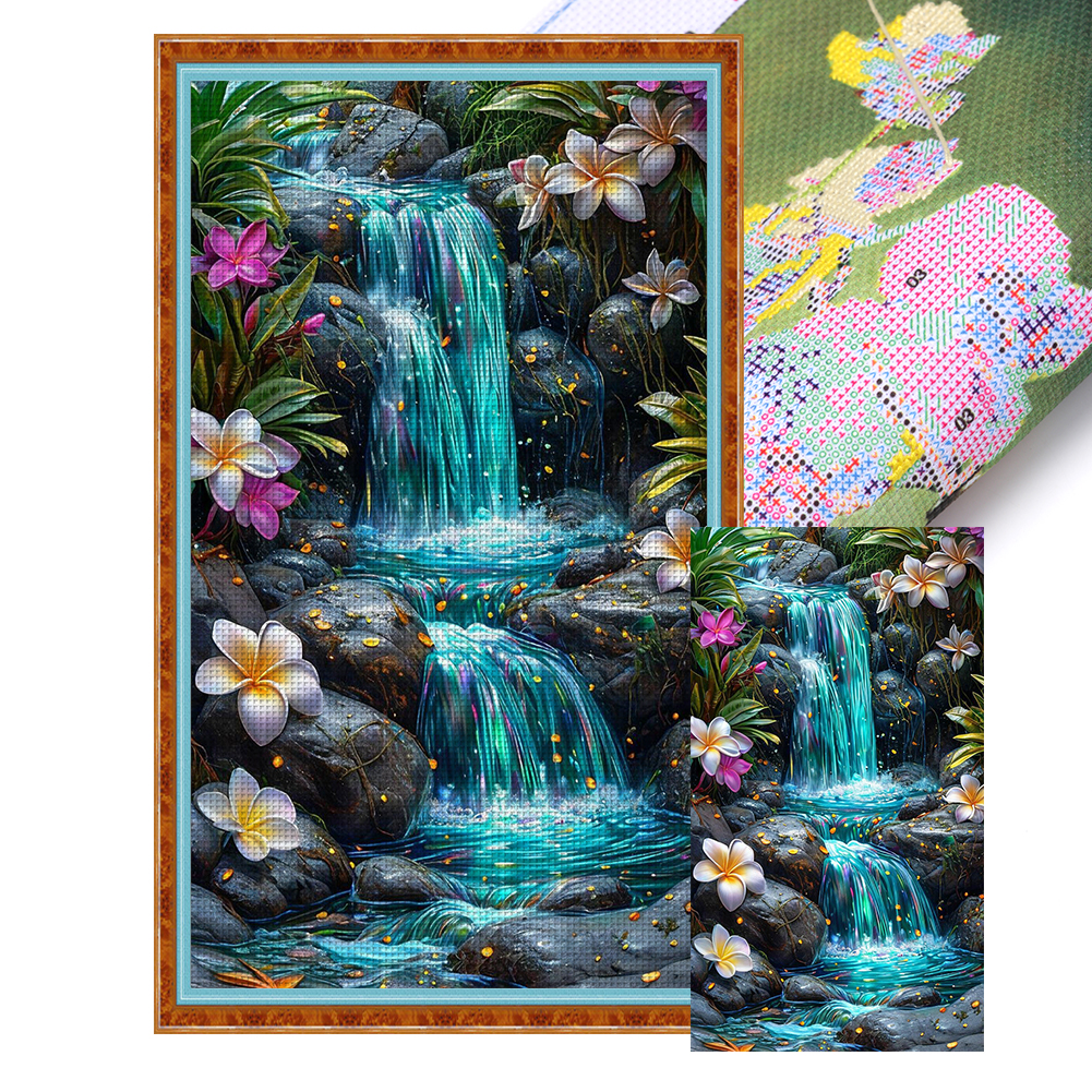 Waterfall Full 11CT Pre-stamped Canvas(40*70cm) Cross Stitch