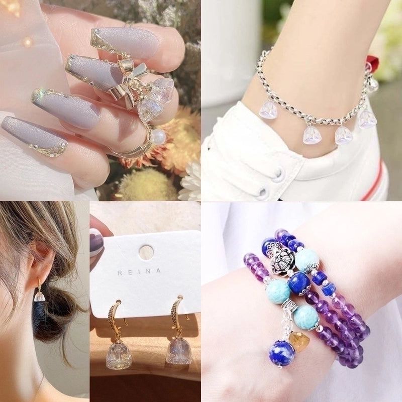 50 PCS/Package 7 * 8mm Hole 1~1.9mm Crystal Glass Solid Color Beads