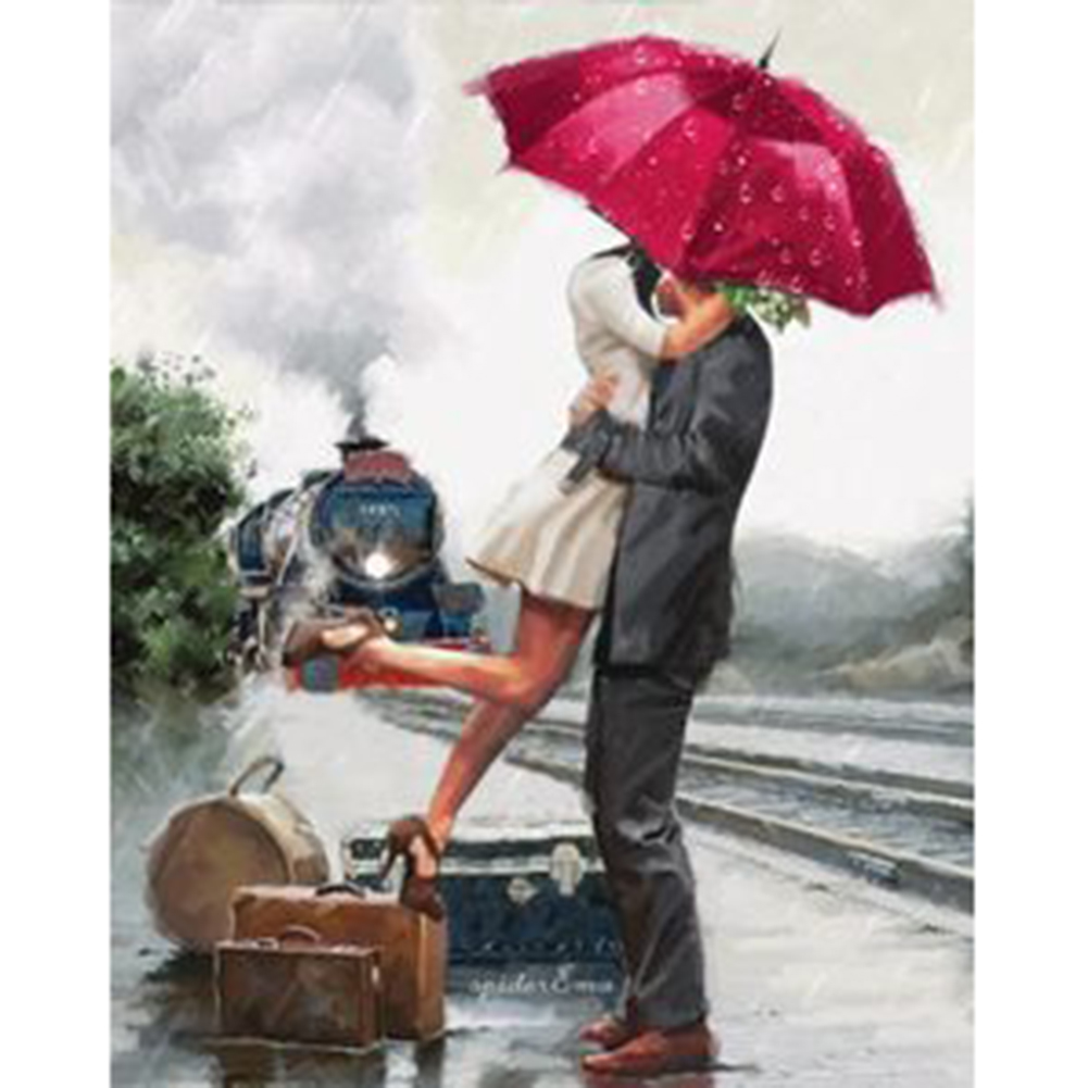 

30*40CM - Round Drill Diamond Painting - Embrace, 501 Original
