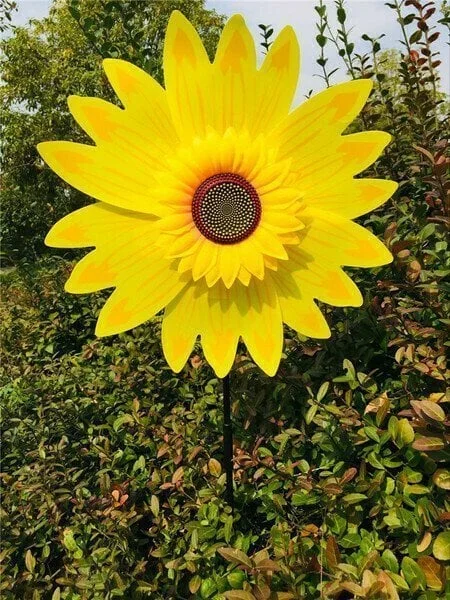 Colorful Sunflower Windmill-For Decoration Outside Yard