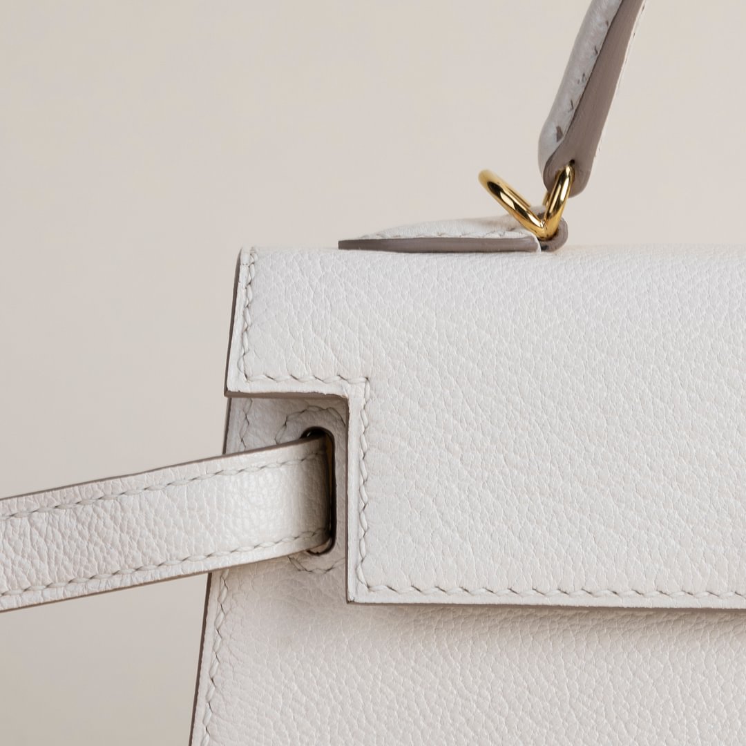 Mini Kelly II Chevre 10 Craie  GHW