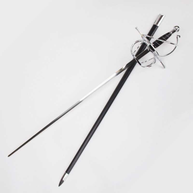 Myhiddenblade 46" Renaissance Rapier Fencing Sword with Swept Hilt Guard & Scabbard NEW - MyHiddenBlade