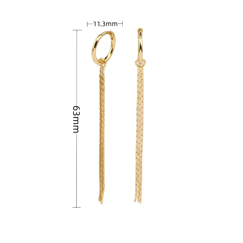 1 Pair 925 Sterling Silver Tassel Earrings