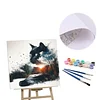 (US Only)Paint By Numbers Kit On Canvas DIY Oil Art Cat Picture Home Wall Decor40x40cm