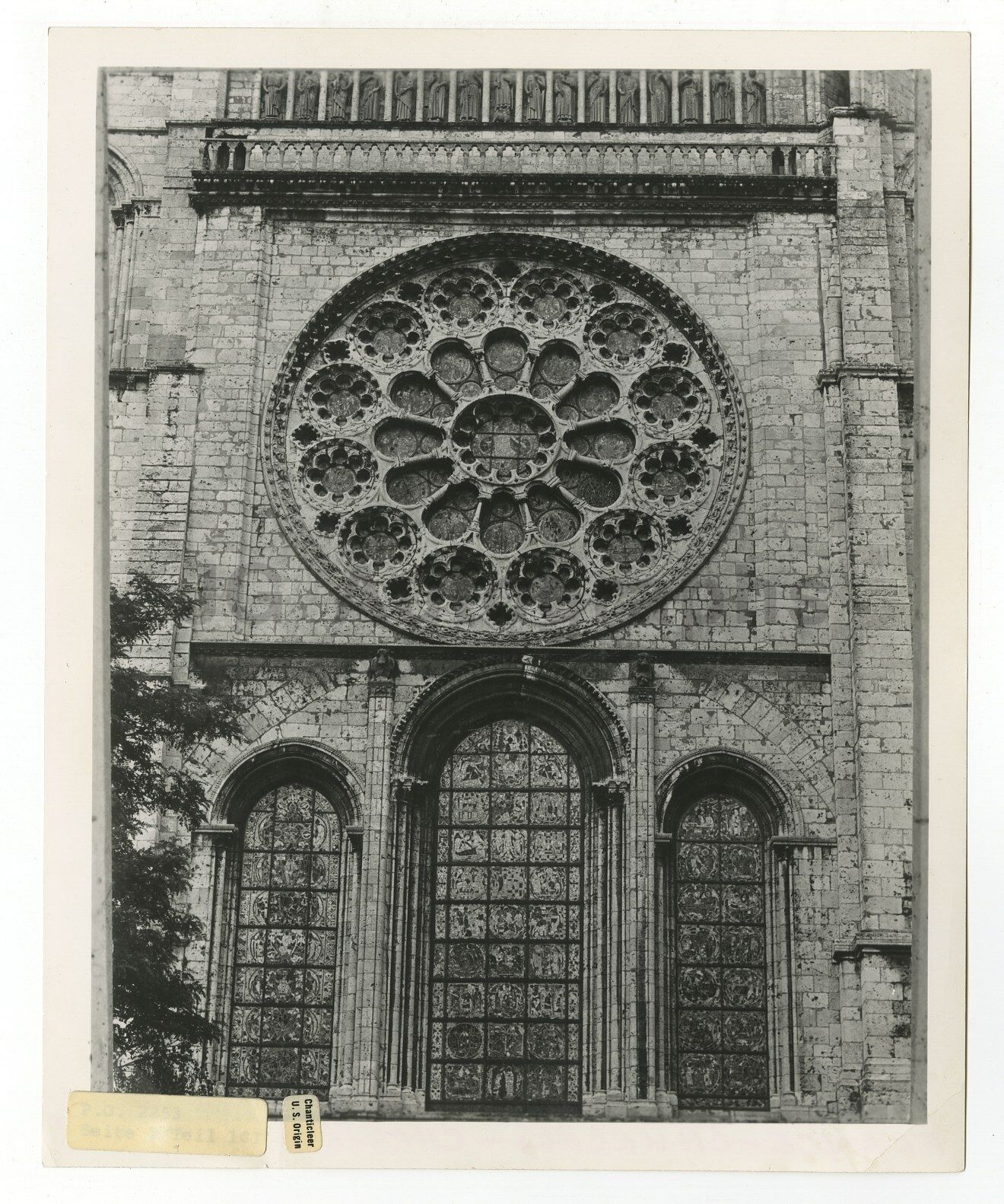 Chartres French Cathedral - Vintage 8x10 Publication Photo Poster paintinggraph - France