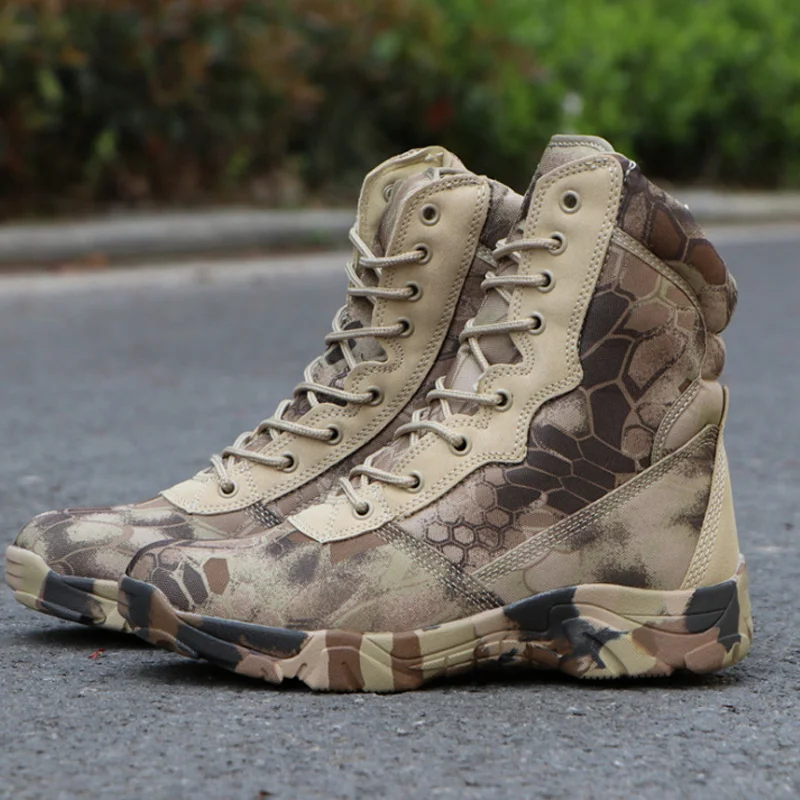 Outdoor High-top Camouflage Field Non-slip Wear-resistant Hiking Boots