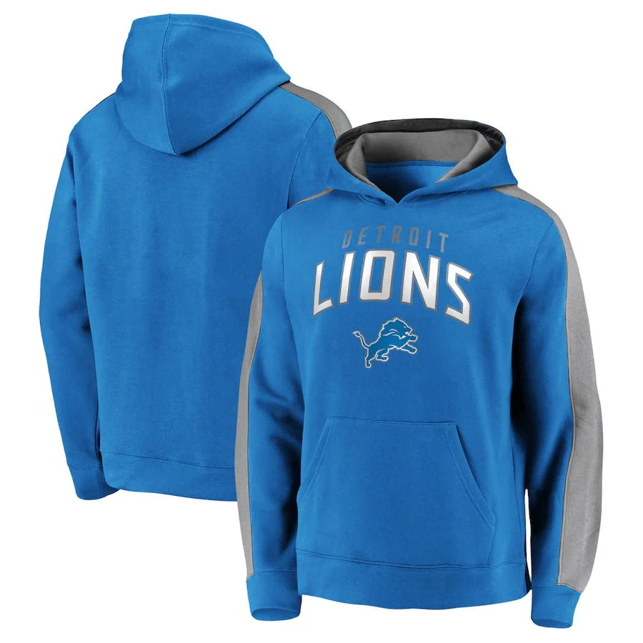 Men's sports color-blocked hooded sweatshirt men's  American football uniform