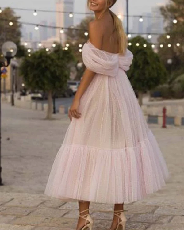 Tube Top Corset Mesh Fluffy Princess Dress S-3XL