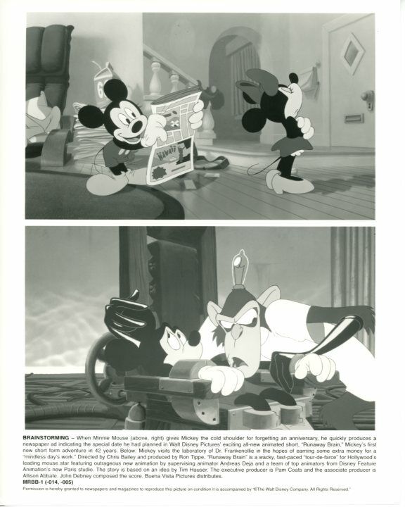 Mickey Mouse Runaway Brain Original 8x10 Press Photo Poster painting