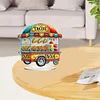 (US Only)2D Flat Print Taco Cart Light DIY Diamond Painting Desktop Decorations