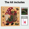 (20x20cm)Delivery Gnome DIY Pearl Painting Art With Inner Wooden Framed Kit