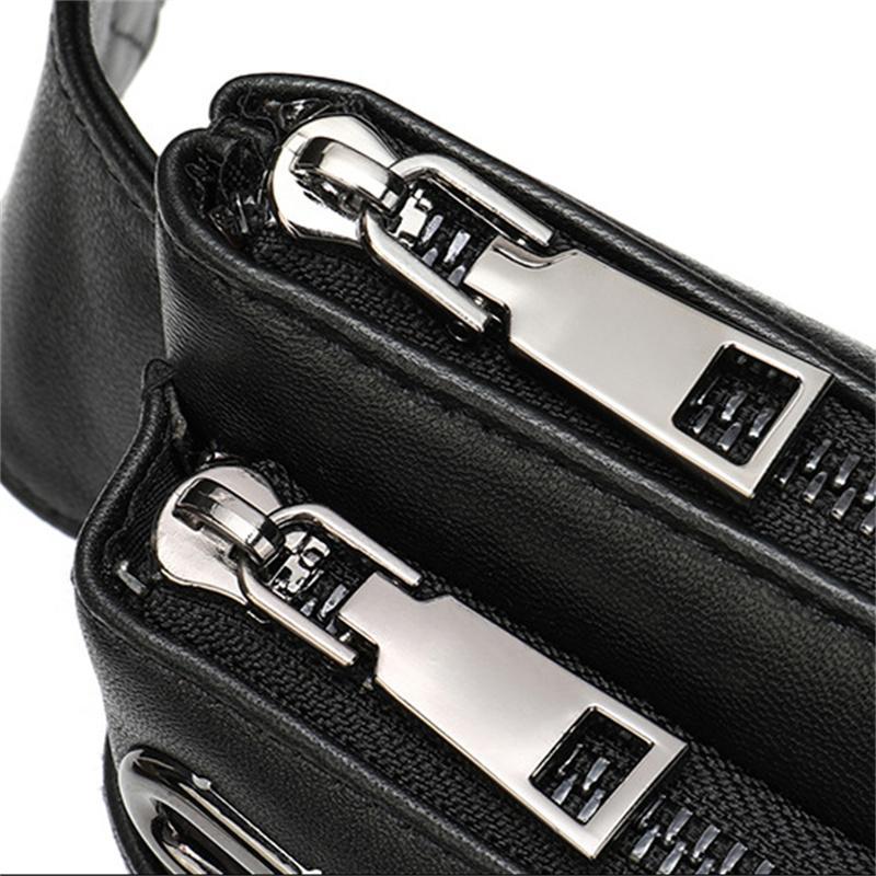 High Quality Men's Crossbody Bag Sheepskin Sports Phone Bag With Earphone Hole