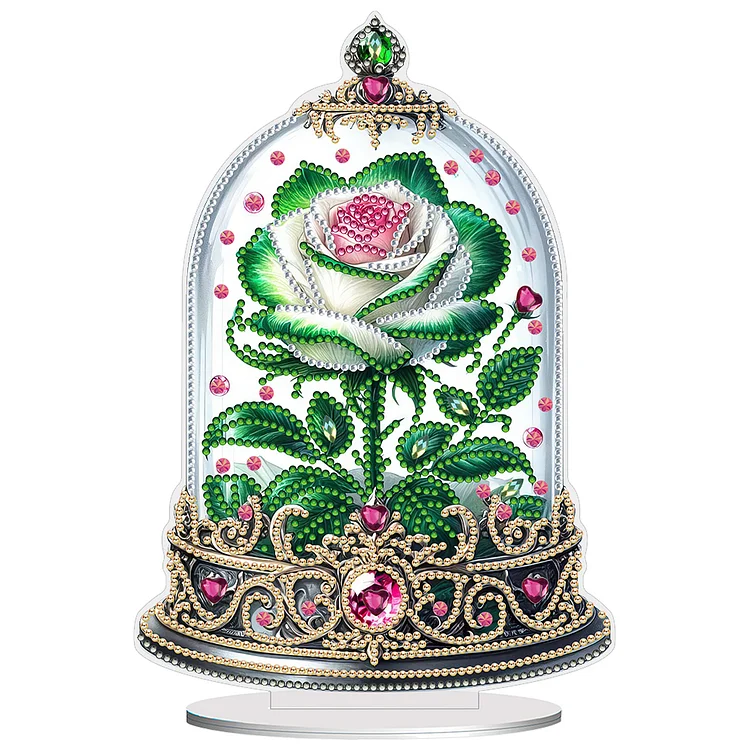 Special Shape Single-Side Rose Crystal Box Desktop Diamond Painting Home Craft
