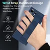 Wrist Band Phone Case for Samsung Galaxy S25 S24 Ultra S23 Plus A54 Matte Hard Case With Wrist Strap Phone Back Cover