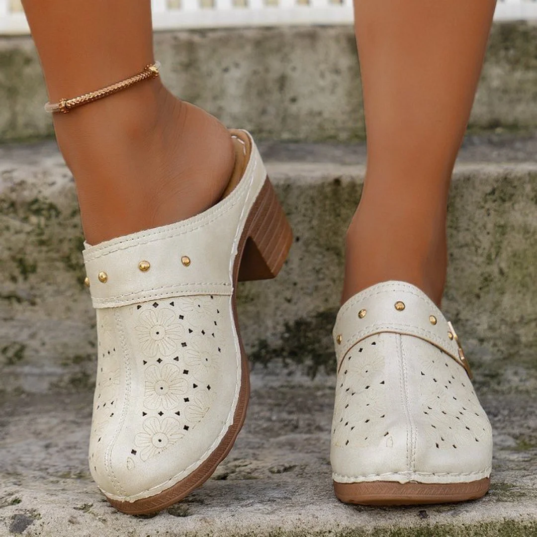 Yyvonne New 2025 Baotou Slope And Women's Cool Drag Large-Size Hollow Sandals Women's Tide