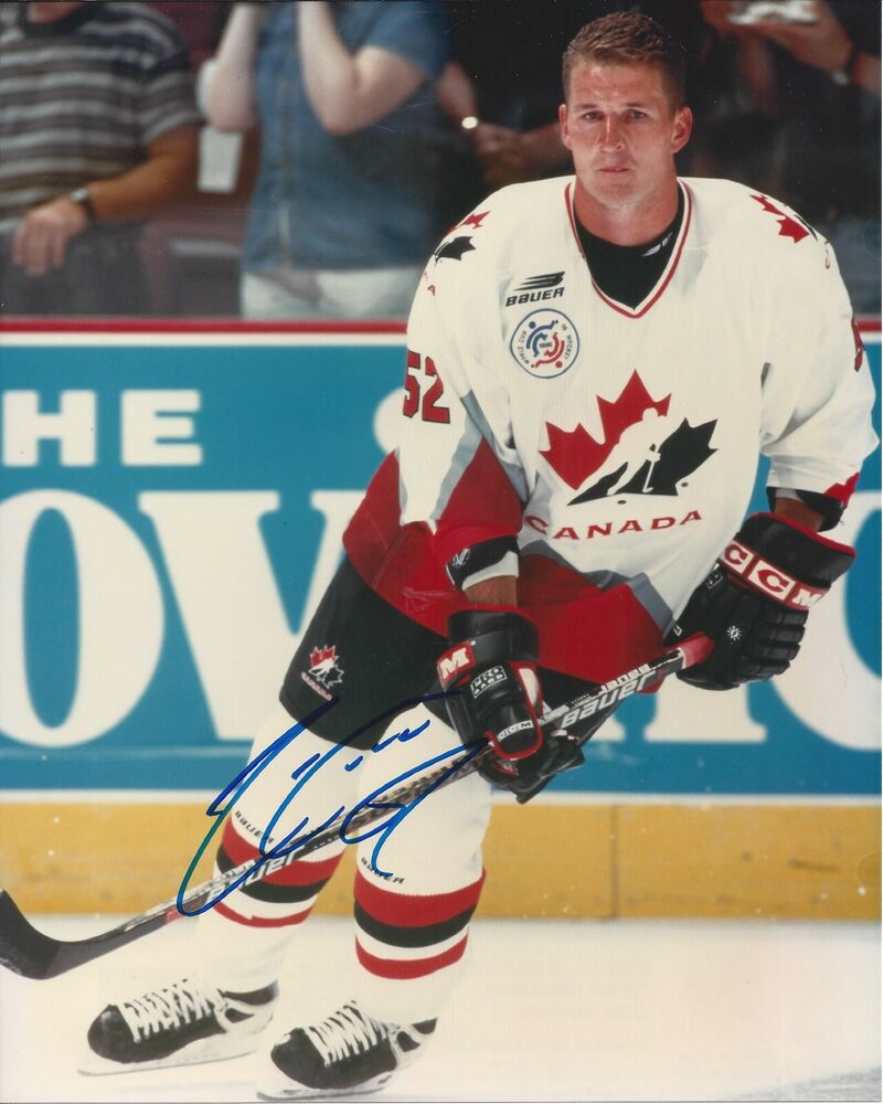 Adam Foote Autographed 8x10 Team Canada  A874