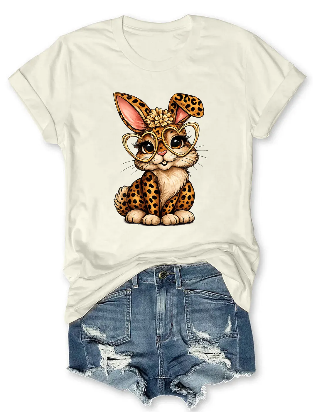 Easter Leopard Bunny T-shirt
