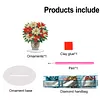 Poinsettia Diamond Dot Painting Ornament DIY Double Sided Acrylic Stand