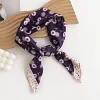 Colorful Design 70x70xm Floral Silky Scarf