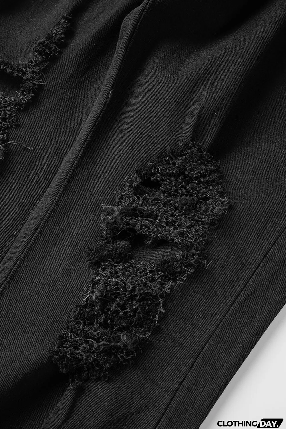 Black Casual Solid Ripped High Waist Skinny Denim Jeans